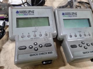 2x Hand Held Products Quick Check 800 Verifiers w/ Accessories