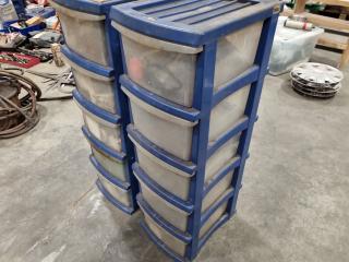2x Targus Plastic Tool Bin Storage Drawer Units
