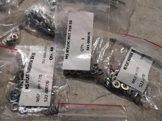 Assorted Stainless Steel Bolts, Nuts, Washers, Screws