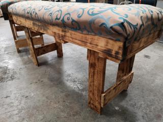 Pair of Custom Rustic Styled Bench Seats