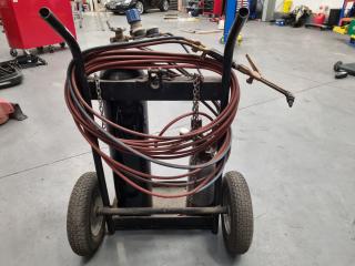 Heavy Duty Welding Trolley W/ Gas Bottles & Cutting Torch