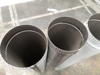 3x Stainless Steel Ducting Flues, 1220x150mm Size