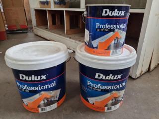 24L of Dulux Professional Interior Acrylic Paint, White