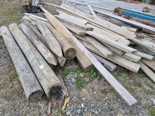 Assorted Treated Timber Boards & Frencing Posts