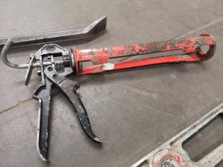 Assorted Tools, Power Drill, Level, Pry Bar, Clamp, More