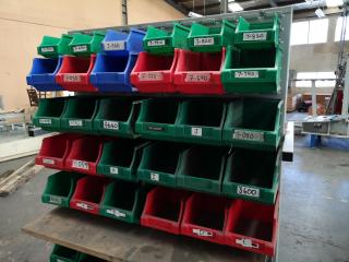 Heavy Duty Mobile Maxi Bin Parts Storage Rack