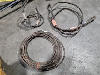 3x Assorted Lifting Cables