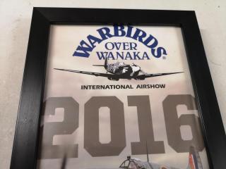Warbirds Over Wanaka 2016 Framed Airshow Advertisement