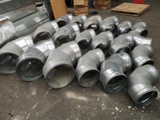 19x Assorted 90 Degree Ventilation Ducting Elbows