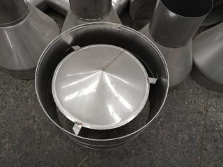 Assorted Lot Stainless Steel Flue Components