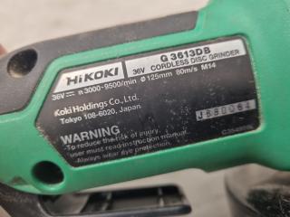 Hikoki 36V Cordless 125mm Disk Grinder G3613DB