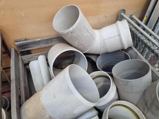 Assorted Large Diameter PVC Pipe Connectors, Fittings