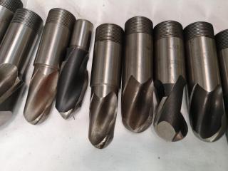 14x Assorted Ball End Mill Cutters, Imperial Sizes