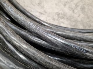 Roll of 12-Core 2.5mm Copper TPS Round Cable, 86m Length